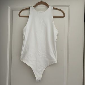White Open Back Bodysuit